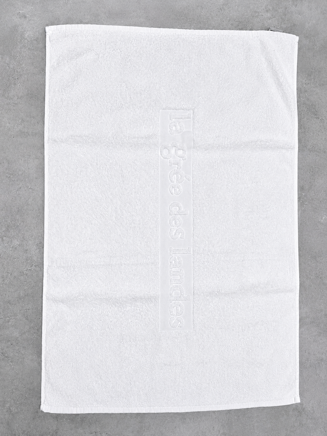 Tapis de bain blanc 100% coton - Hôtel 4★ La Grée des Landes
