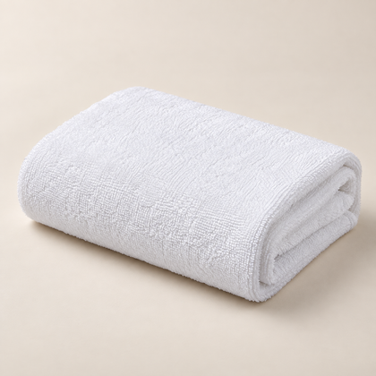 Drap de bain hôtelier blanc 100x150 cm