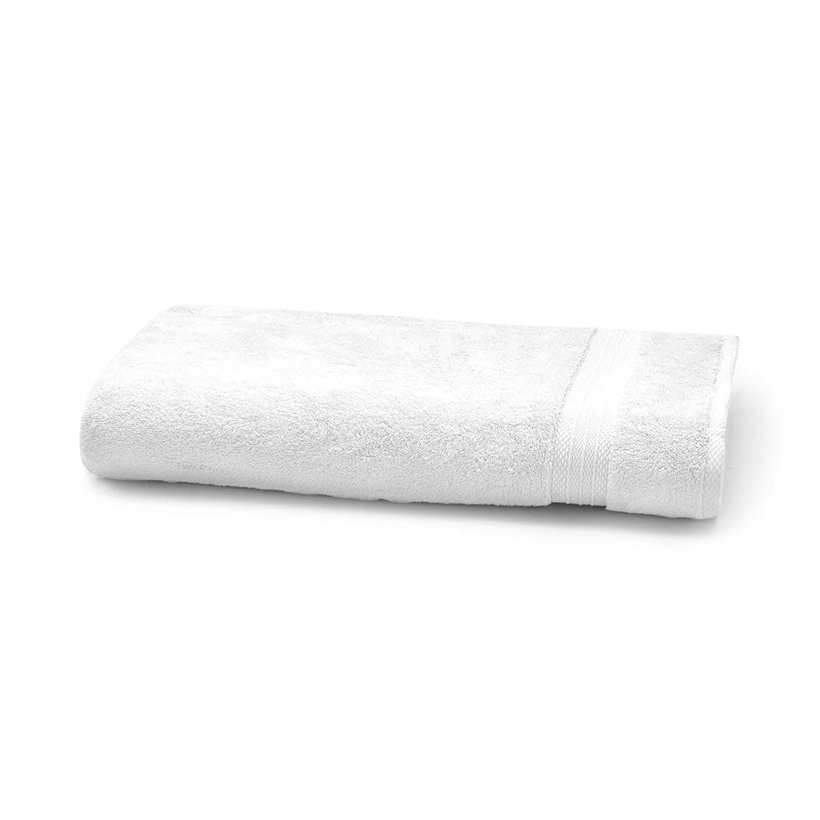 Drap de bain 100x150 hôtel de luxe en polycoton premium blanc - Ecowayve
