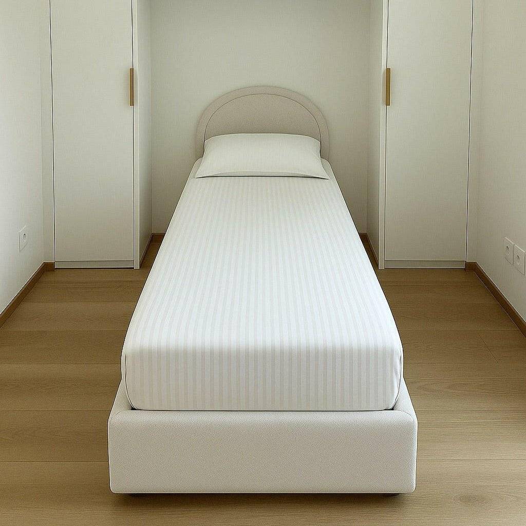 Housse de couette 140x200 cm en polycoton recyclé, douce et résistante pour lit une place