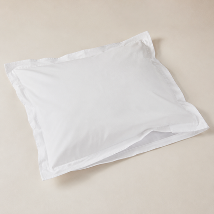 Taie d’oreiller carrée blanche 65x65 cm en polycoton de qualité hôtelière
