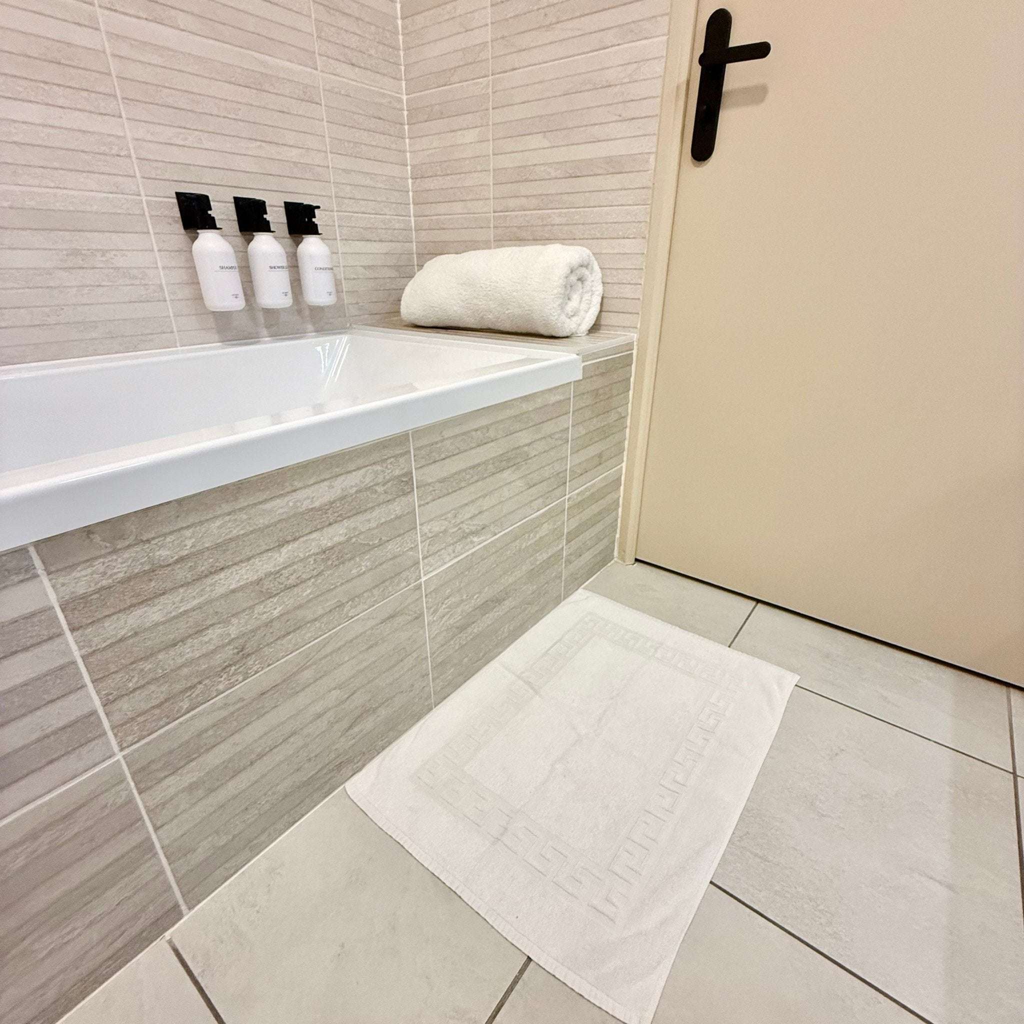 Tapis de bain blanc 100% coton - Eco Wayve