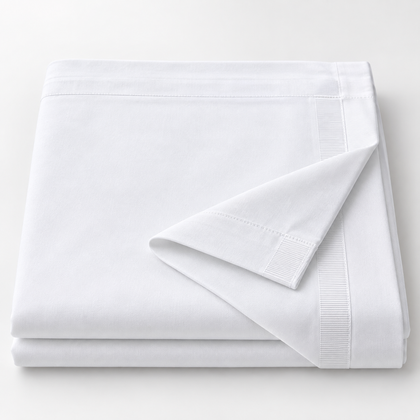 Drap plat blanc hôtelier 2 places 240x310 cm