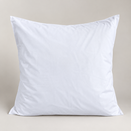 Taie d’oreiller 65x65 cm en percale blanche sans volant